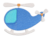 Blauer Helikopter