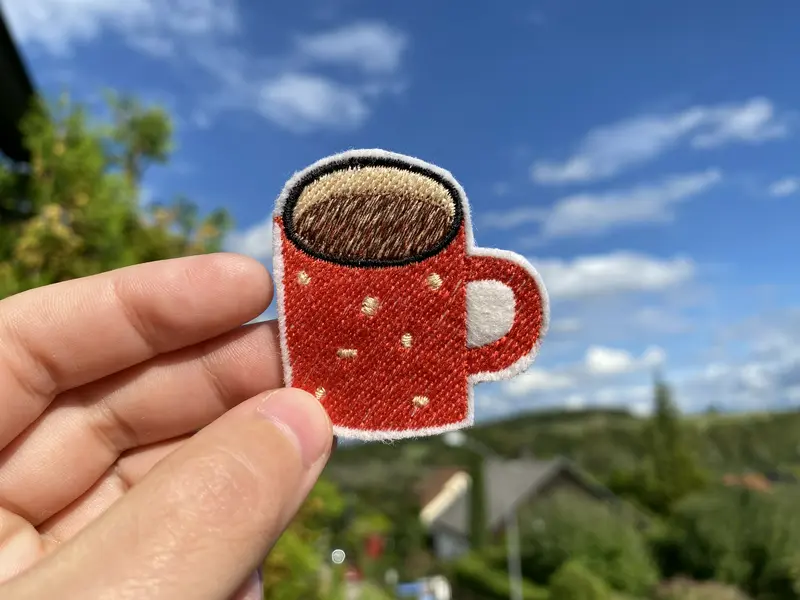 Patch „Rote Kaffeetasse“ | Bügelflicken