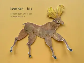 Papierpuppe "Elch" - 4