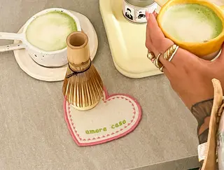 Personalisierte Herz-Serviette aus Filz Amore Casa ideal als stilvolle Tischdekoration