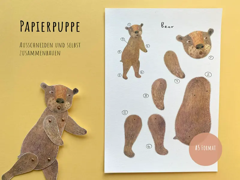Papierpuppe „Bär“