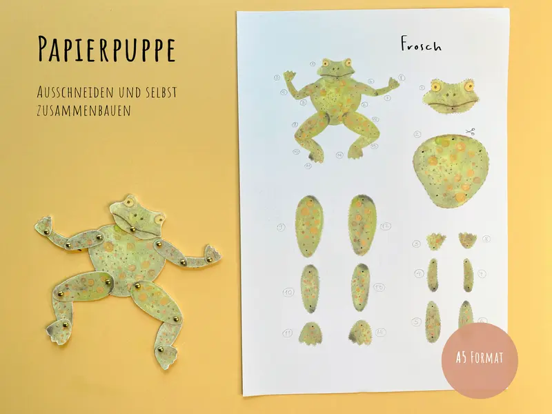 Papierpuppe „Frosch“