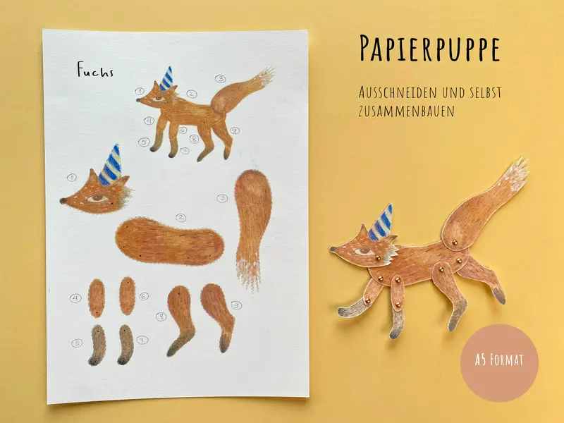 Papierpuppe „Fuchs“