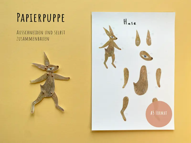Papierpuppe „Hase“