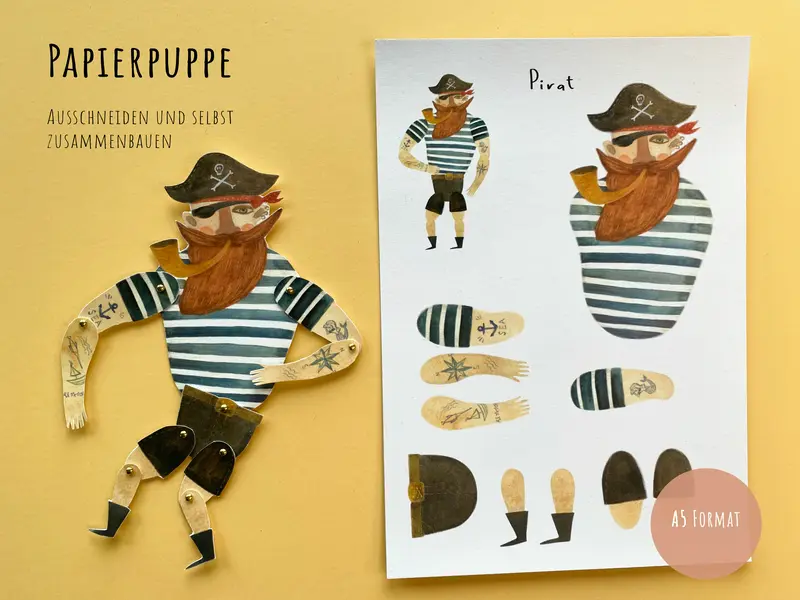 Papierpuppe „Pirat“