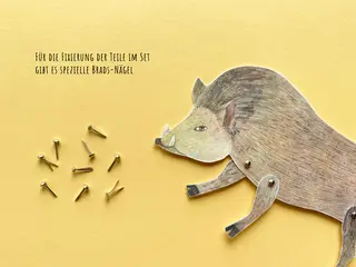 Papierpuppe-Wildschwein