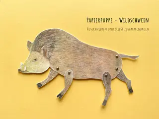 Papierpuppe-Wildschwein