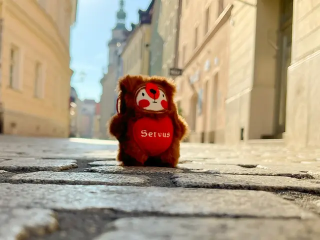 Kuschelbär „Beni“ mit personalisierbarem Herz | 8 × 9 cm