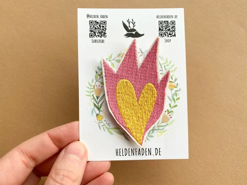 Patch „Flammenherz“ | Bügelflicken