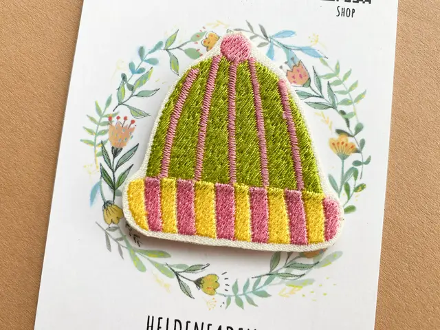 Patch „Mütze grün-rosa-gelb“ | Bügelflicken