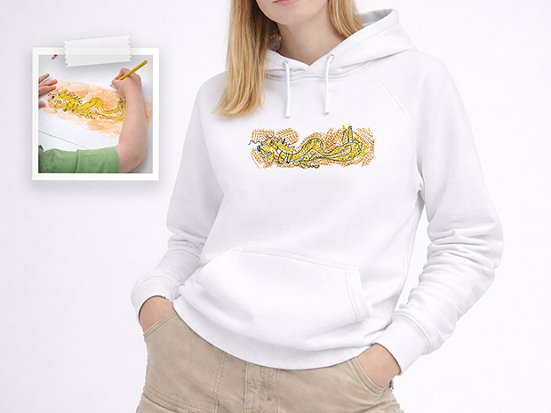 Hoodies mit Kinderzeichnung