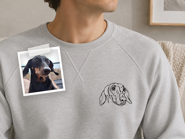 Sweatshirts mit Haustier Stickerei